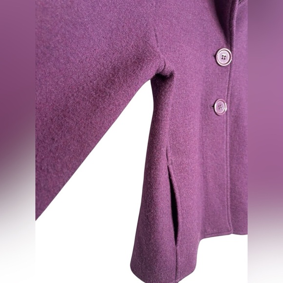 Nomadic Traders Wool Blend Purple Button Sweater Jacket Size Small - Picture 4 of 10